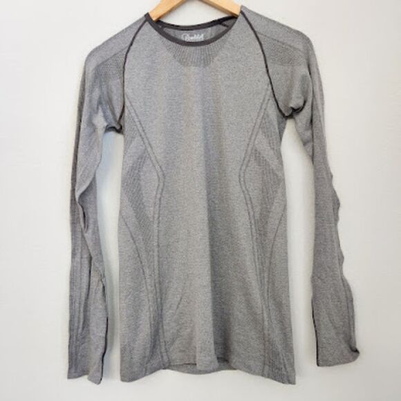 Bombshell Sportswear Gray Seamless Long Sleeve Top | Size S - Picture 1 of 7